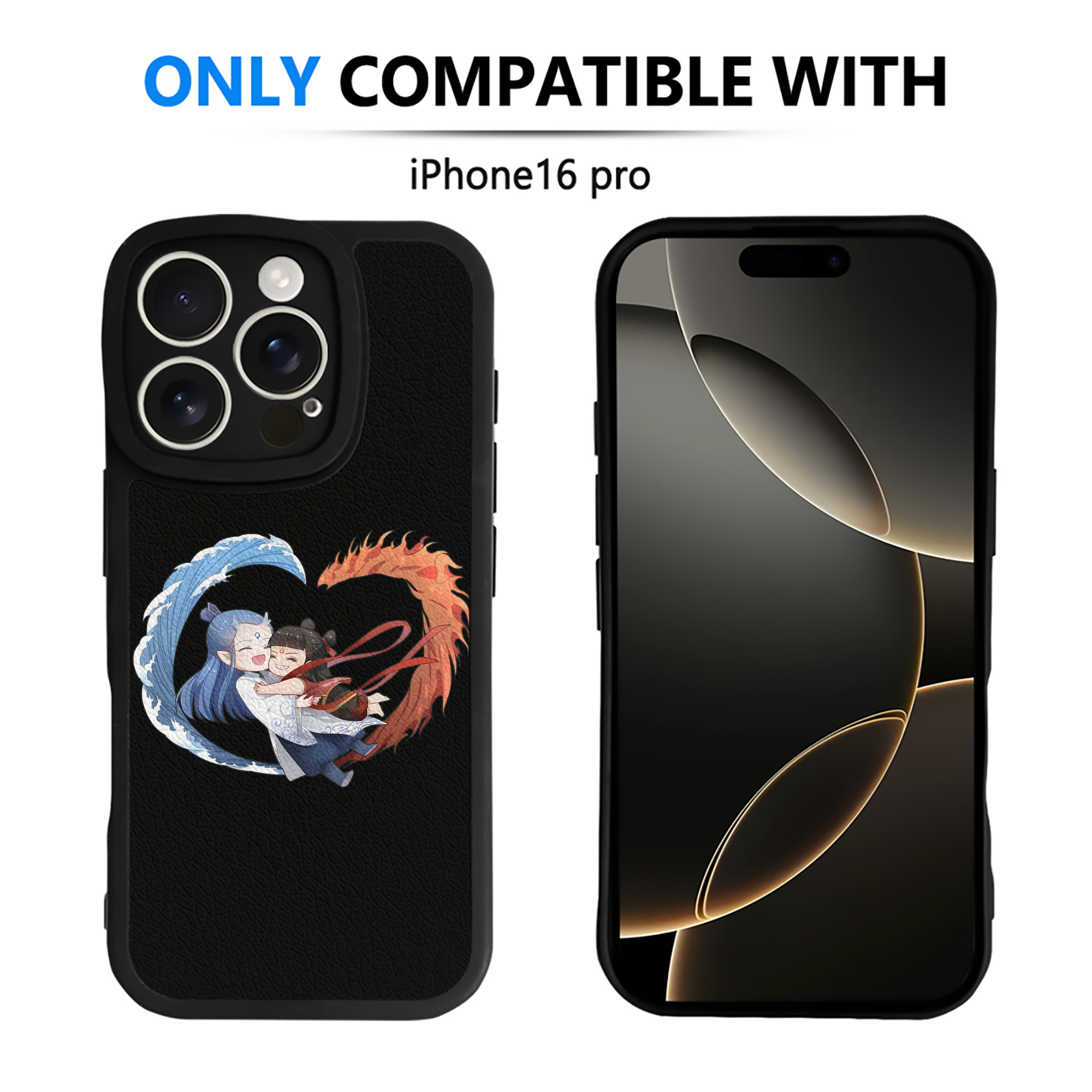 （画像用） Ne Zha 2 ナタ 魔童の大暴れ 【iPhone 16シリーズ対応】シリコンスマホケース（レザー調） 材質：シリコン